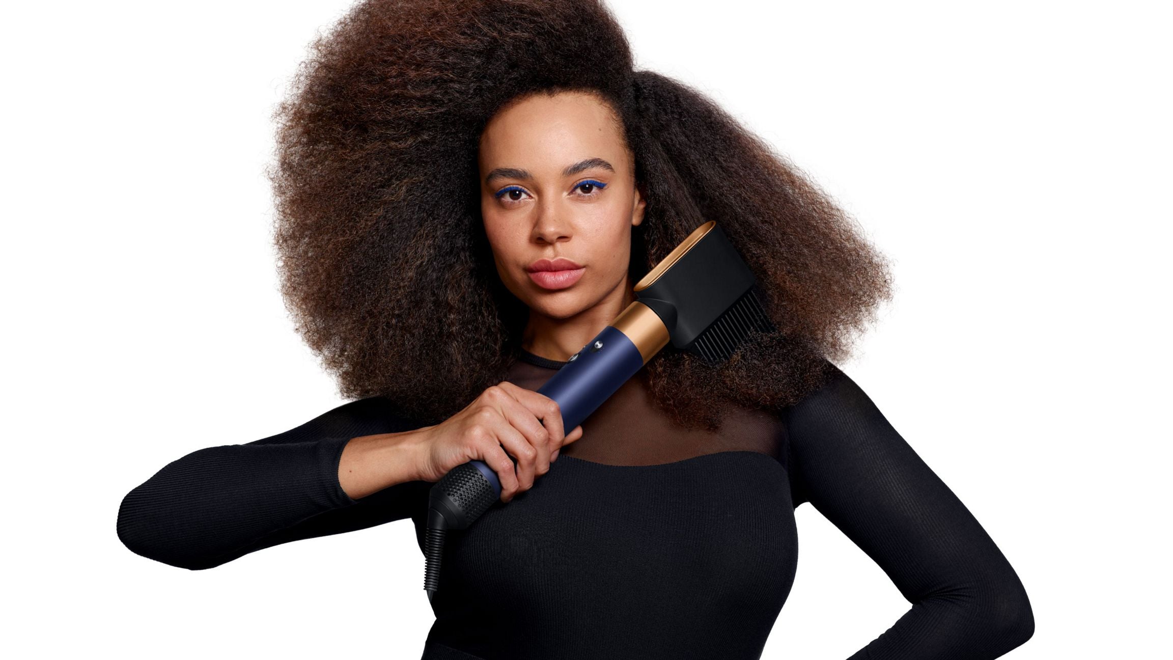 Multi-styler Dyson Airwrap i.d.™ - cheveux bouclés à frisés (Bleu de Prusse/Cuivré)