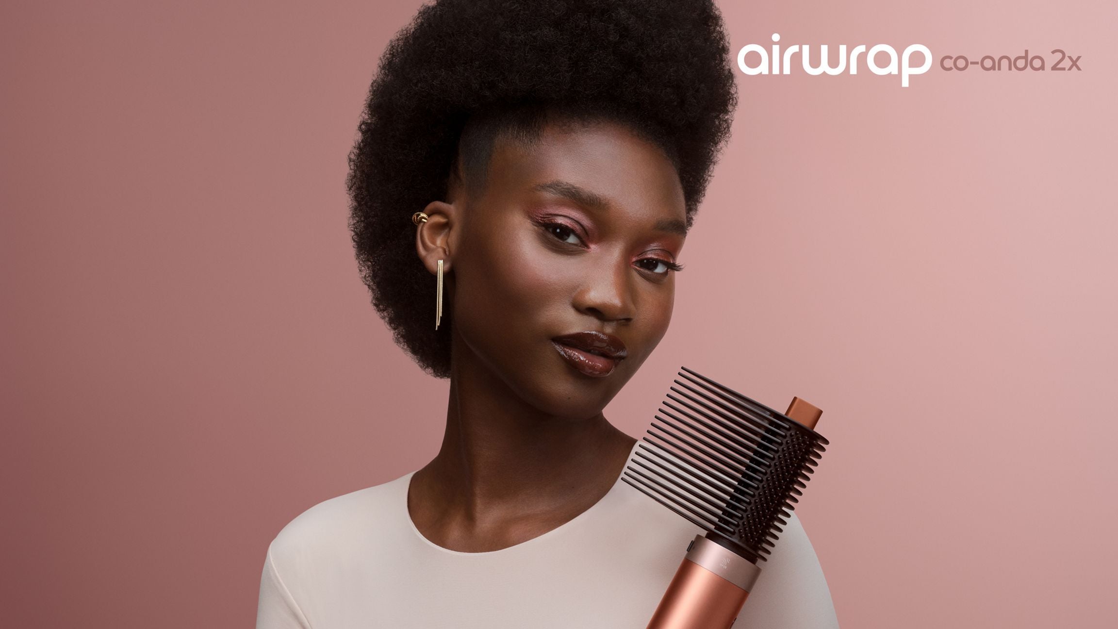 Multi-styler et Sèche-cheveux Dyson Airwrap Co-anda2x™ - cheveux bouclés à frisés (Soie Ambrée)